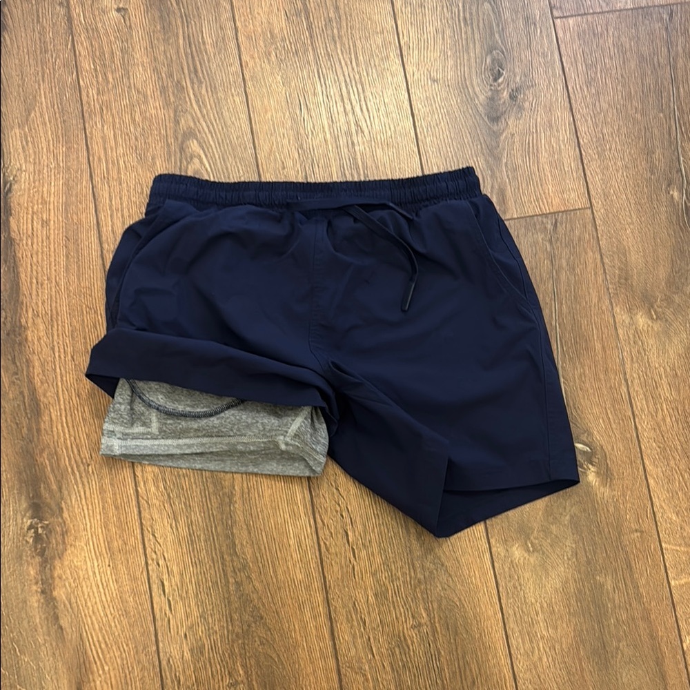 Men's Navy Blue Shorts with built in liner